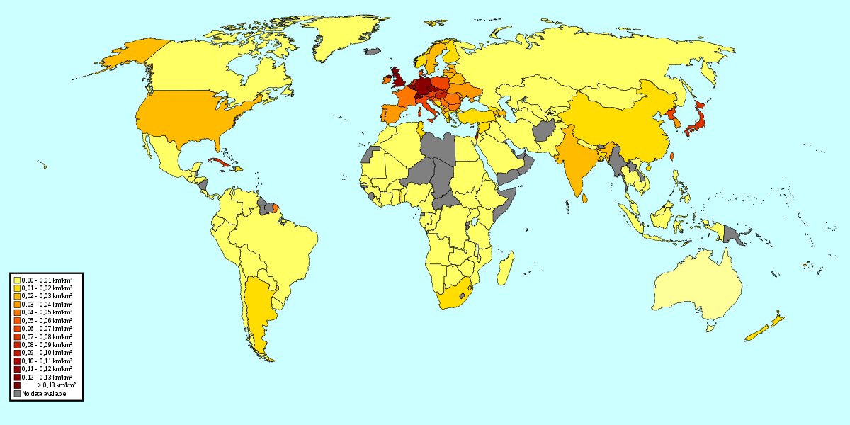 Railroads in the world